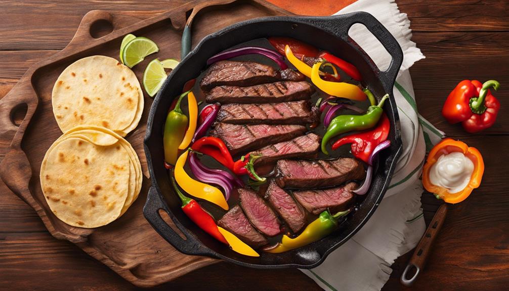 tempting sizzling fajitas description